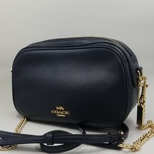 Navy Blue Isla Chain Coach Crossbody